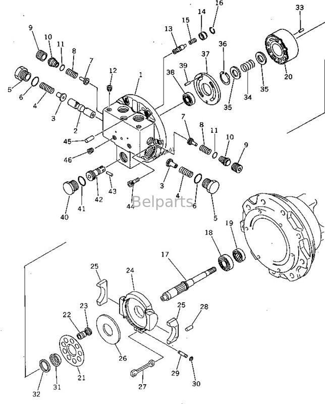 impulsión final de Assy Mini Excavator Pc 40-5 KOMATSU del motor del viaje 20S-60-22101