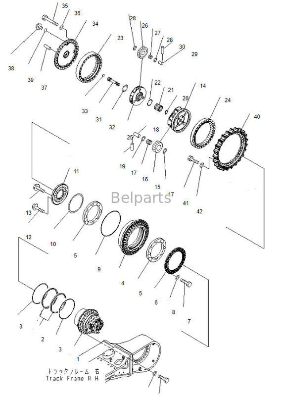 motor Assy Excavator PC600-8 PC650-8MO PC600-8 MO Final Drive For Komatsu del viaje 21M-27-00041