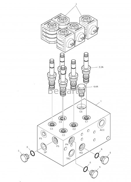 Válvula solenoide de excavadora Belparts DX140 DX140LC DX215 piezas eléctricas K1012576 para Doosan