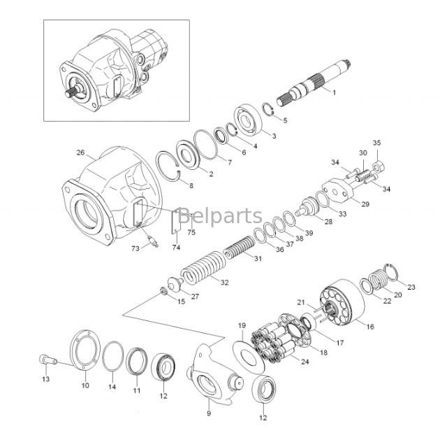 Bomba principal de excavadora R55-7 R60 Bomba hidráulica 31M8-10020 31M8-10021 Para Hyundai