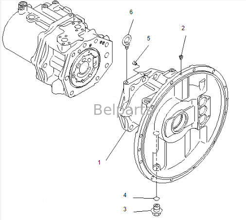 Belparts La bomba principal del excavador PC300-6 la bomba principal hidráulica 708-2H-00110 708-2H-00181 708-2H-00131 para el komatsu