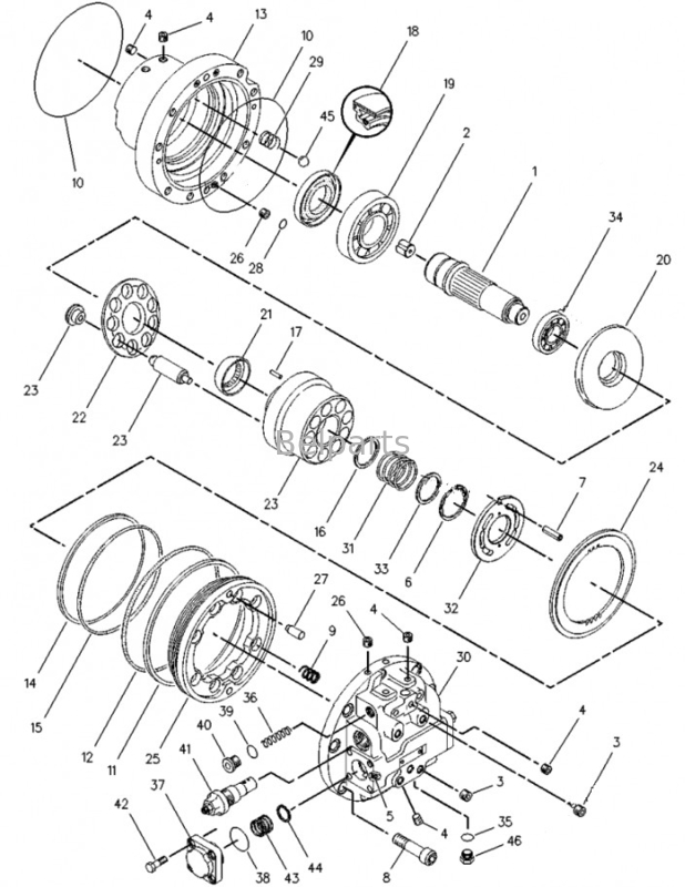 Belparts Excavadora Motor de viaje Assy para E315D última unidad Assy 1026433 1076553