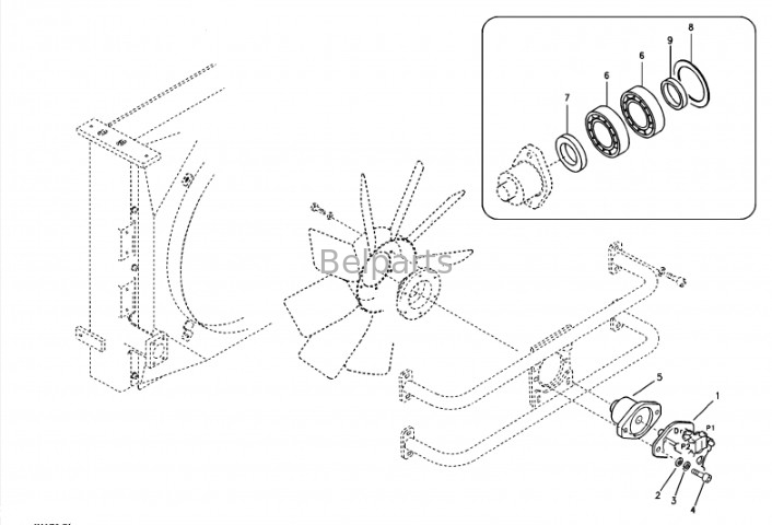 Las partes de las excavadoras hidráulicas EC700C EC750D ECR235C ECR305C FC2121C PL3005D Motor de ventilador de pistón VOE 14531612