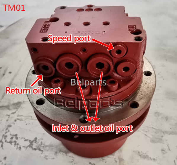 Las piezas de cinturón U15-3 KX41.2 KX41.2V KX36.3 K008 Excavadora Motor hidráulico Kubota15 SK1.5 Para TM01