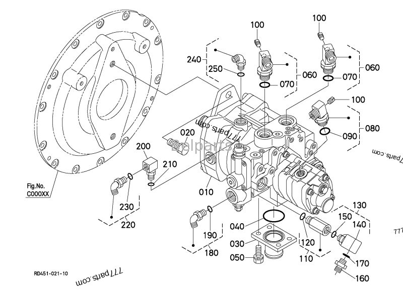 Bomba hidráulica Kubota U55-4 KX057-4 Piezas de miniexcavadora KYB PSVL2-27CG-1 Bomba de pistones principal B0210-27001 RD551-61112 RD551-61115
