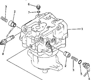 Motor giratorio hidráulico para PC1000-1 PC1000LC-1 PC1000SE-1 PC1000SP-1 Excavadora Komatsu Parte 706-77-01131 706-77-01130 Dispositivo de motor de aleta
