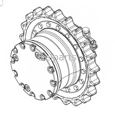 Miniexcavadora de accionamiento final John Deere 15, pieza AT111860 AT111858, reductor de motor de desplazamiento