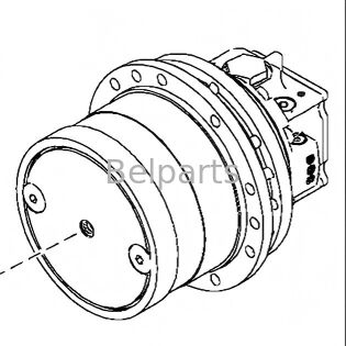 Reductor hidráulico del motor de desplazamiento de la pieza TH110966 del excavador de impulsión final de John Deere 70D