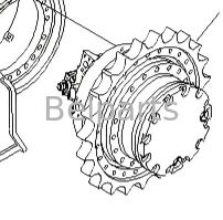 Komatsu D31EX-21 D31PX-21 D37EX-21 D37PX-21 CONJUNTO DE IMPULSIÓN FINAL Bulldozer Parte 11Y-27-10301 11Y-27-10401 Motor de desplazamiento hidráulico