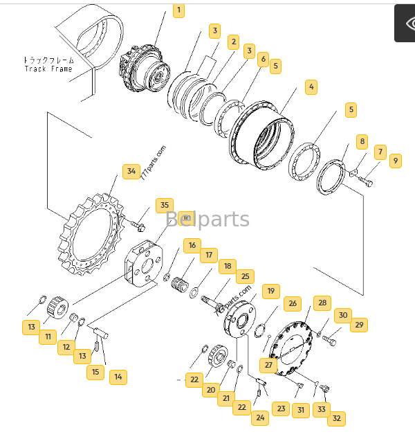 208-27-00242 208-27-00241 Transmisión final para KOMATSU PC300-7 PC400-7 PC400LC-7 PC450-7 PC450LC-7 PC400-7EO PC400LC-7EO PC450-7EO PC450LC-7EO Reducción del motor de oruga de viaje de excavadora