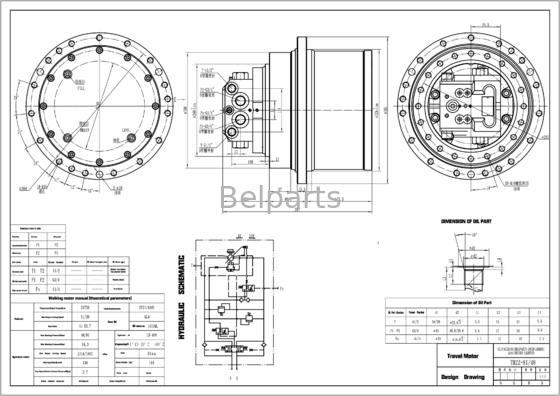 Las partes de las excavadoras TM22VC GM22VC EC140 Final Drive PC135 PC150 DH135 SK130 SK140-8