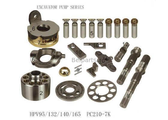 Excavador Spare Parts, piezas de PC210-7K de la pompa hydráulica de HPV95 708-2L-00202